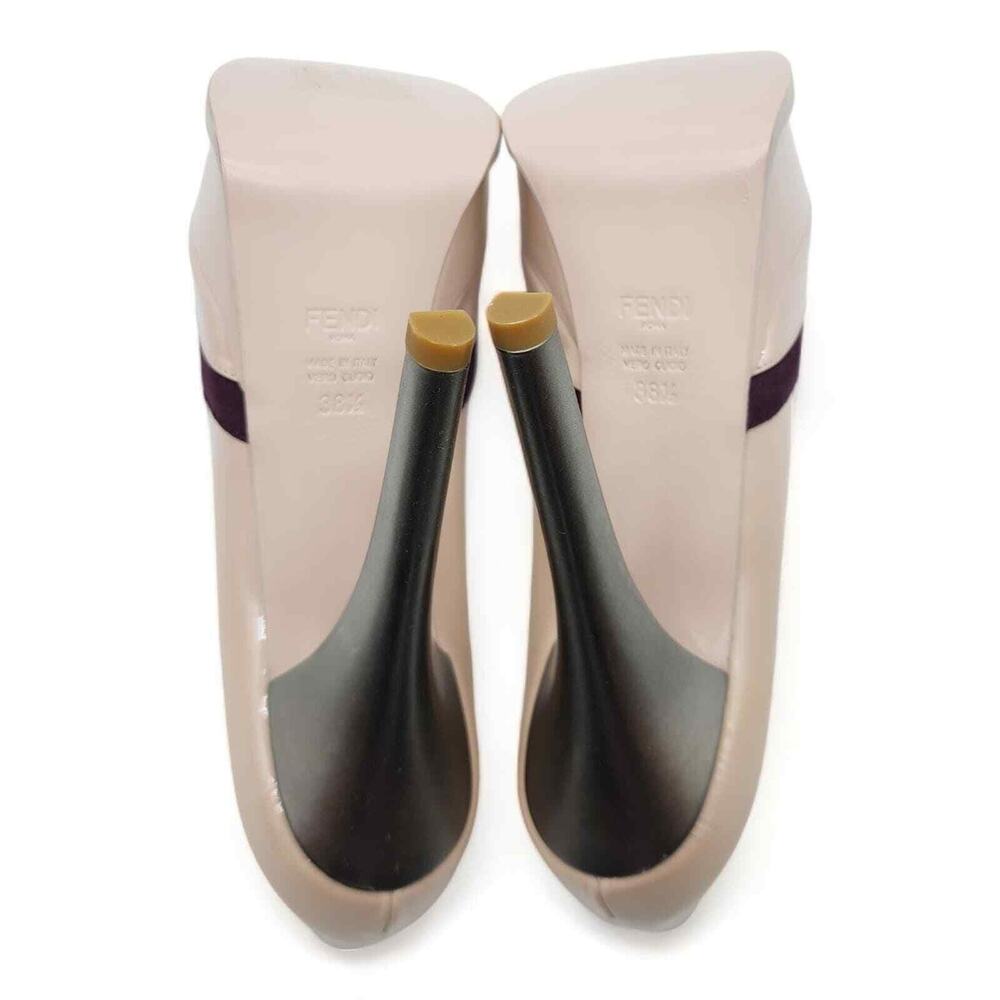 Fendi Colorblock Leather Platform Pumps Beige - NWOB - Picture 5 of 6